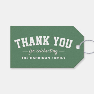 Tailgate baby shower pink favour thank you gift tags