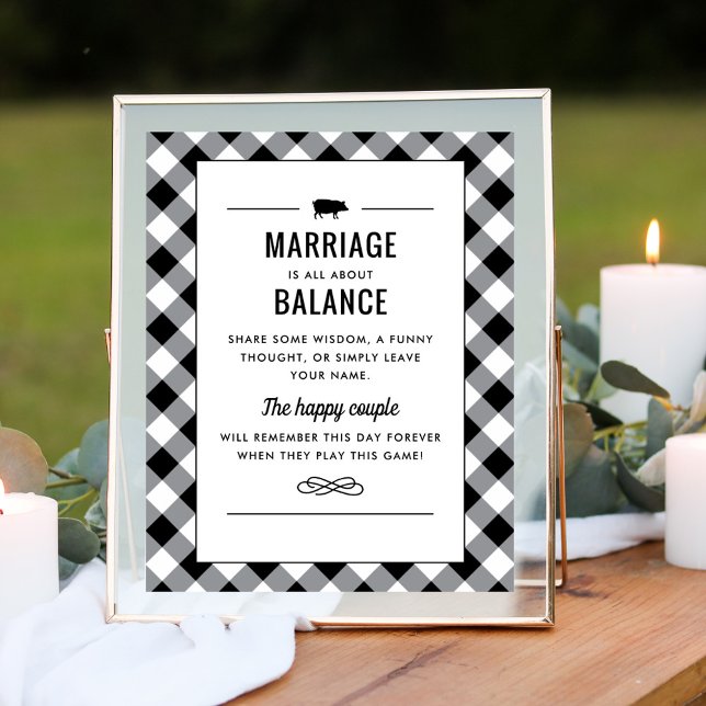 Tailgate Celebrate Black Wedding Shower Game Poster (Creator Uploaded)