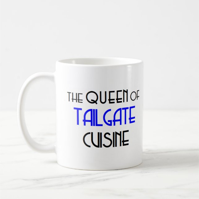 tailgate cuisine queen coffee mug (Left)