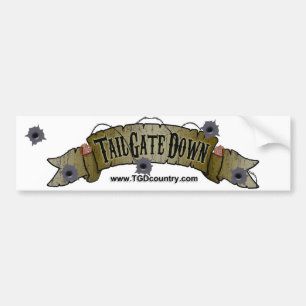 Tailgate Down Bumper Sticker
