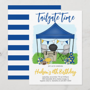 Tailgate Heure Football Anniversaire Invitation