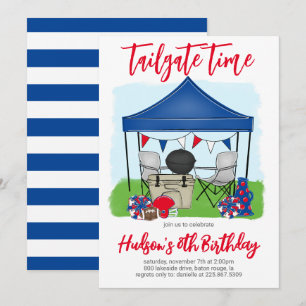 Tailgate Time Football Birthday Invitation