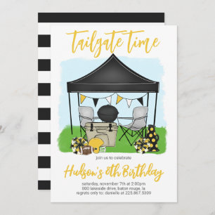 Tailgate Time Football Birthday Invitation