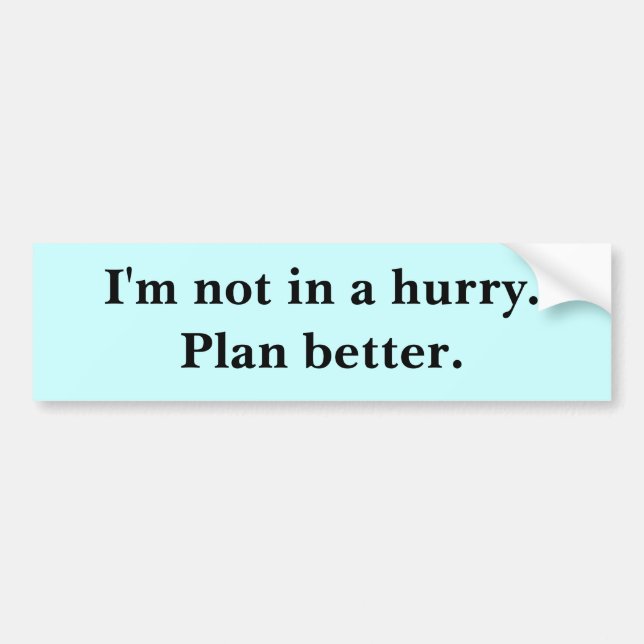 Tailgater bumper sticker (Front)