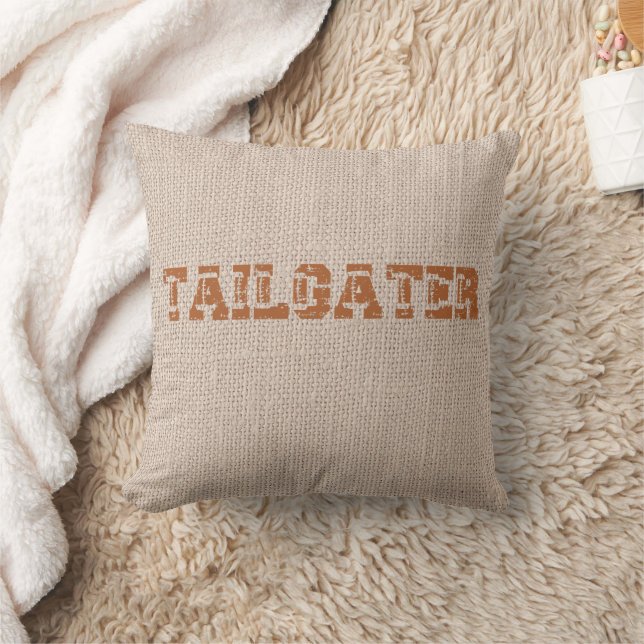 Tailgater Football Typography Throw Pillow (Blanket)