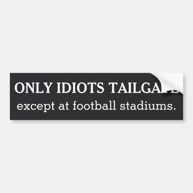 Tailgating custom colour bumpersticker bumper sticker (Front)