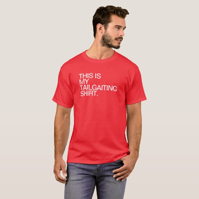 TAILGATING RED WHITE T-Shirt (Front Full)