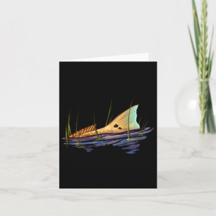 Tailing Redfish Red Drum Fish Shirt Redfish Tail  Card