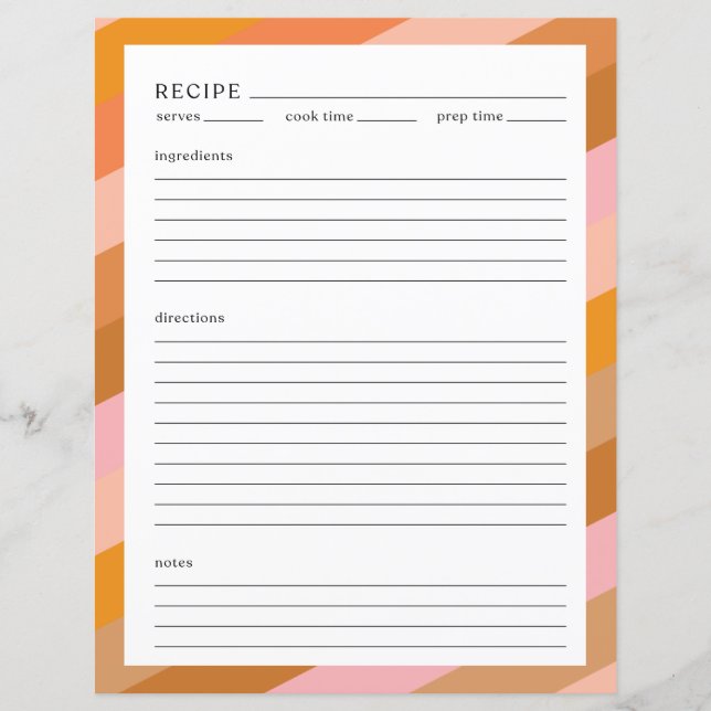 Taille de la lettre de la page de recette minimali (Devant)