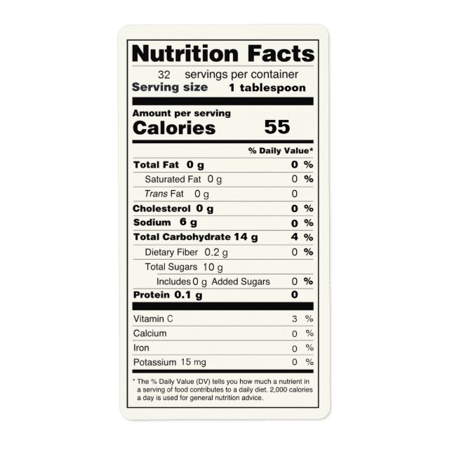 Taille de la pinte Jarre de gelée Aliments Valeur  (Devant)