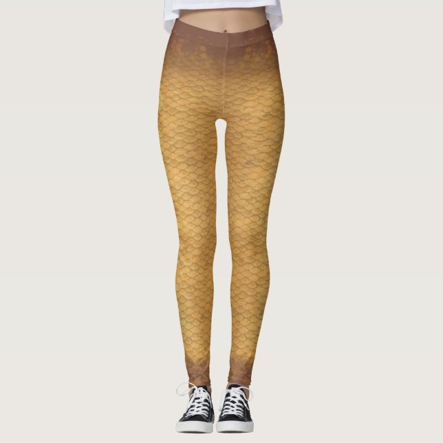Taille de la sirène - taille mixte Leggings Sables (Devant)