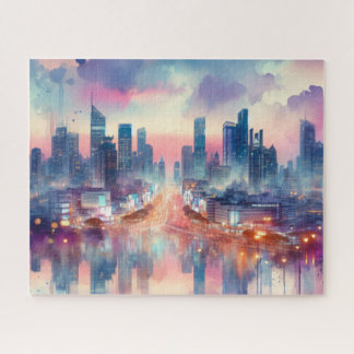 Taille du puzzle paysage urbain personnalisable