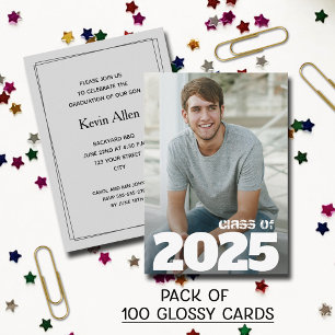 Taille MINI Glossy Photo Graduation Invitations