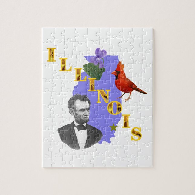 Tailles du puzzle de l'Illinois (2) (Vertical)