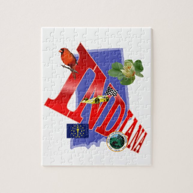 Tailles du puzzle de l'Indiana (2) (Vertical)