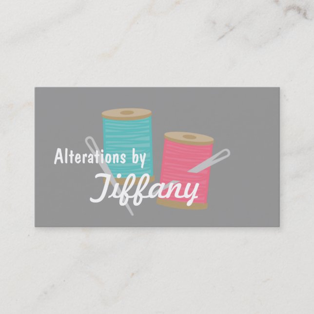 Tailor Alterations Tailoring Seamstress Tailor Business Card (Front)