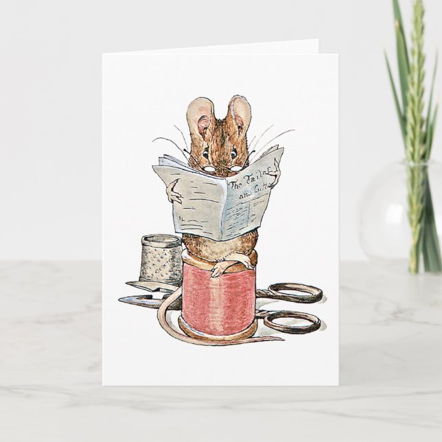 Tailor Mouse on Spool of Thread Card (Front)