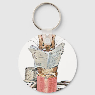 Tailor Mouse on Spool of Thread Keychain