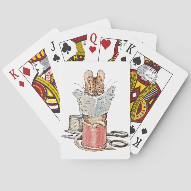 Tailor Mouse on Spool of Thread Playing Cards (Back)