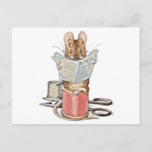 Tailor Mouse on Spool of Thread Postcard