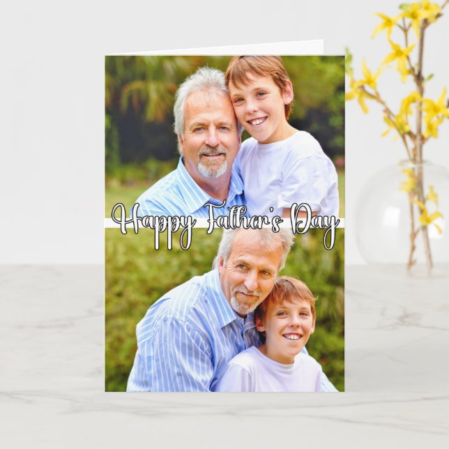 Tailor Personalized 2-photos Template Father's Day (Yellow Flower)