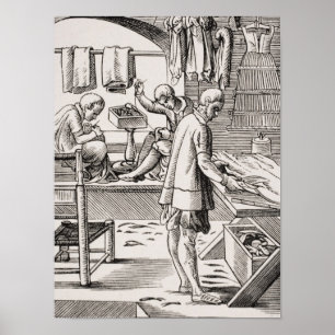 Tailor, reproduction of a woodcut poster
