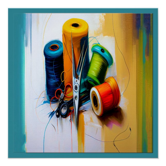 Tailor, Seamstress Poster Matching Business Card  (Front)