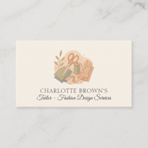 Tailor Sewing Fashion Alterations Dressmaking Business Card
