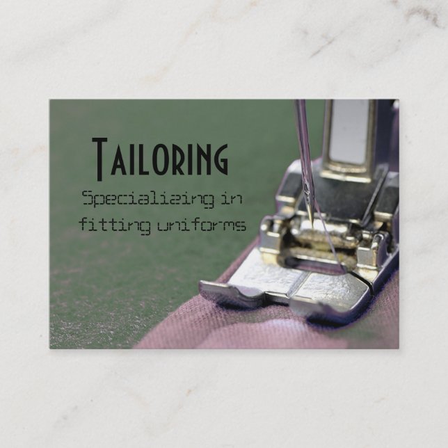tailor, tailoring business card (Front)