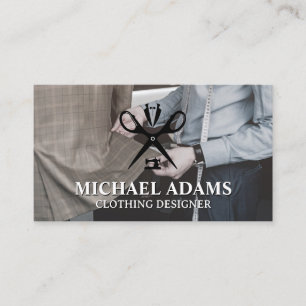 Tailor Working in Studio Business Card