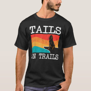 Tails On Trails Gordon Setter Dog Funny Hiking 1 T-Shirt