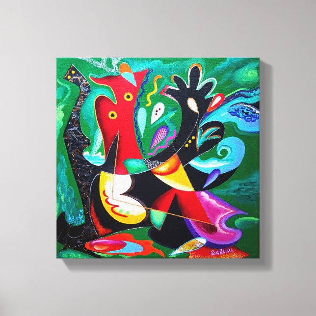 Taino Dance, Puerto Rico Art Canvas Print (Front)