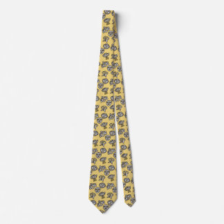 Taino Masks tie yellow