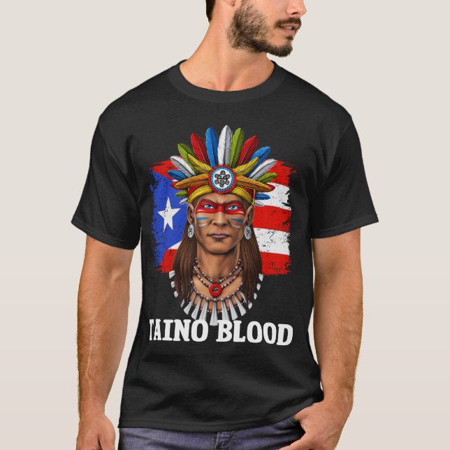 Taino Puerto Rican Warrior T-Shirt (Front)