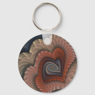 Tainted Love Abstract Heart Keychain