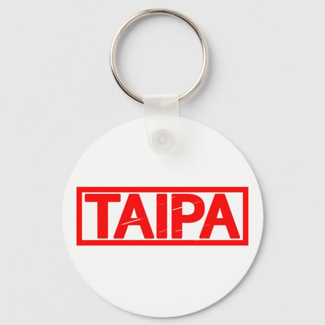 Taipa Stamp Keychain (Front)