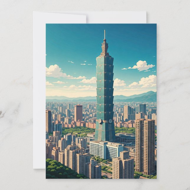 Taipei 101 Taiwan Holiday Card (Front)