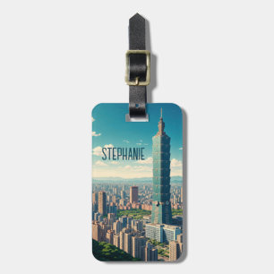 Taipei 101 Taiwan Luggage Tag