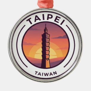 Taipei 101 Taiwan Metal Ornament
