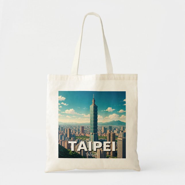 Taipei 101 Taiwan Tote Bag (Front)