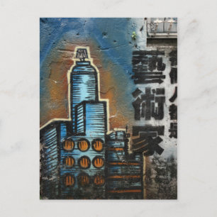 Taipei City graffiti, Taipei, Taiwan Postcard