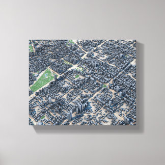 Taipei City Taiwan Map Canvas Print