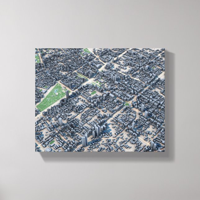Taipei City Taiwan Map  Canvas Print (Front)