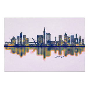 Taipei Skyline Poster