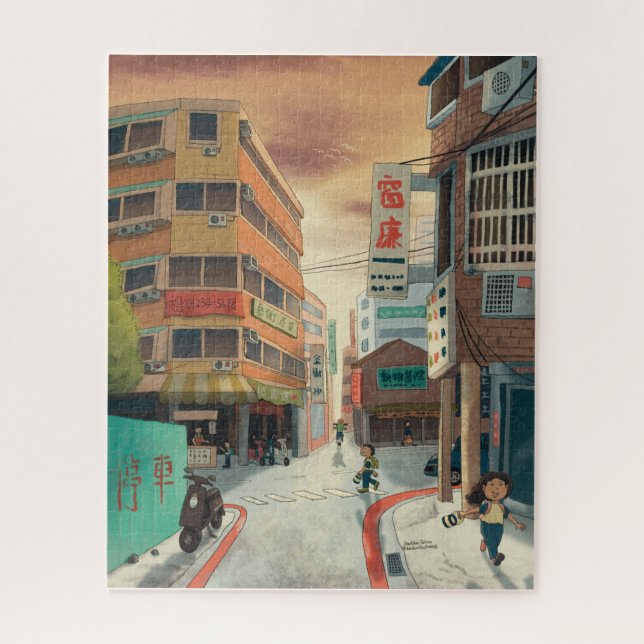 Taipei Sunlight Street Puzzle Jigsaw (Vertical)