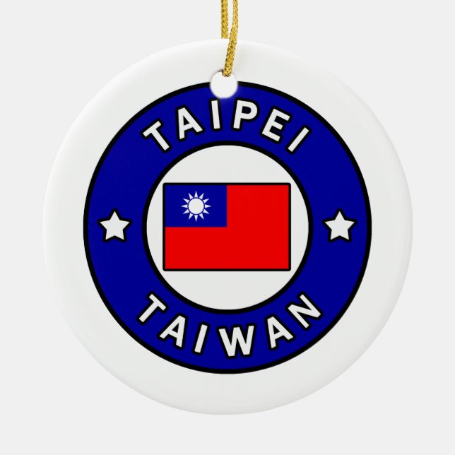 Taipei Taiwan Ceramic Ornament (Front)
