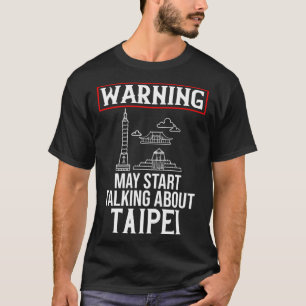 Taipei Taiwan City Skyline Map Travel T-Shirt