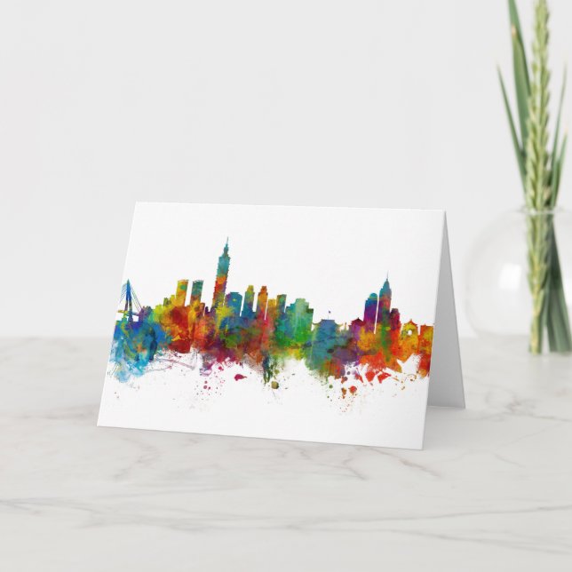 Taipei Taiwan Skyline Card (Front)