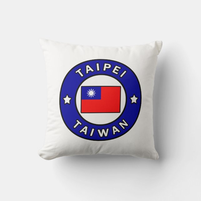 Taipei Taiwan Throw Pillow (Front)