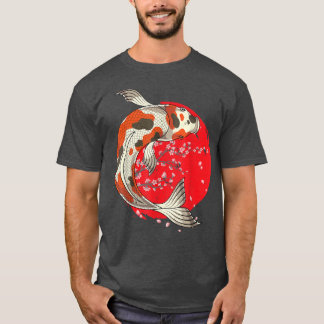 Taisho Sanke Sakura Japan Fish Pond Cherry Blossom T-Shirt